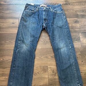 Levis 514 Men's Slim Straight Leg Blue Denim Jeans Size 36 x 30
